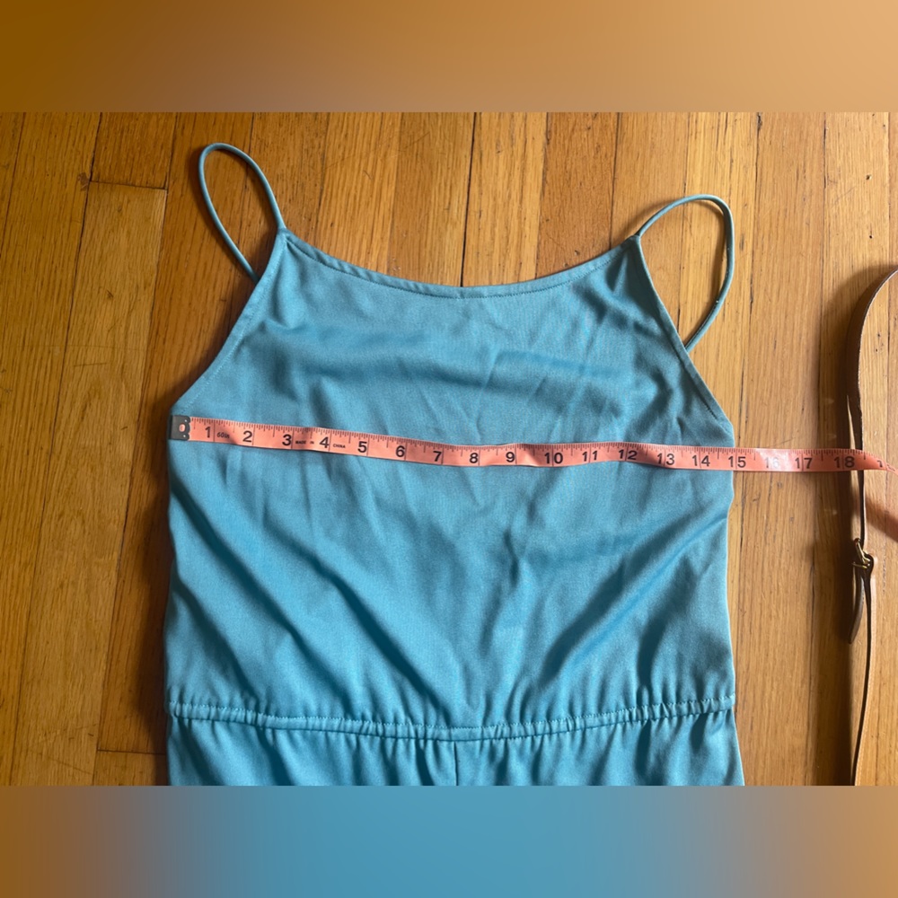 70s Vintage Wide Leg Blue Disco Jumpsuit - Picture 5 of 10